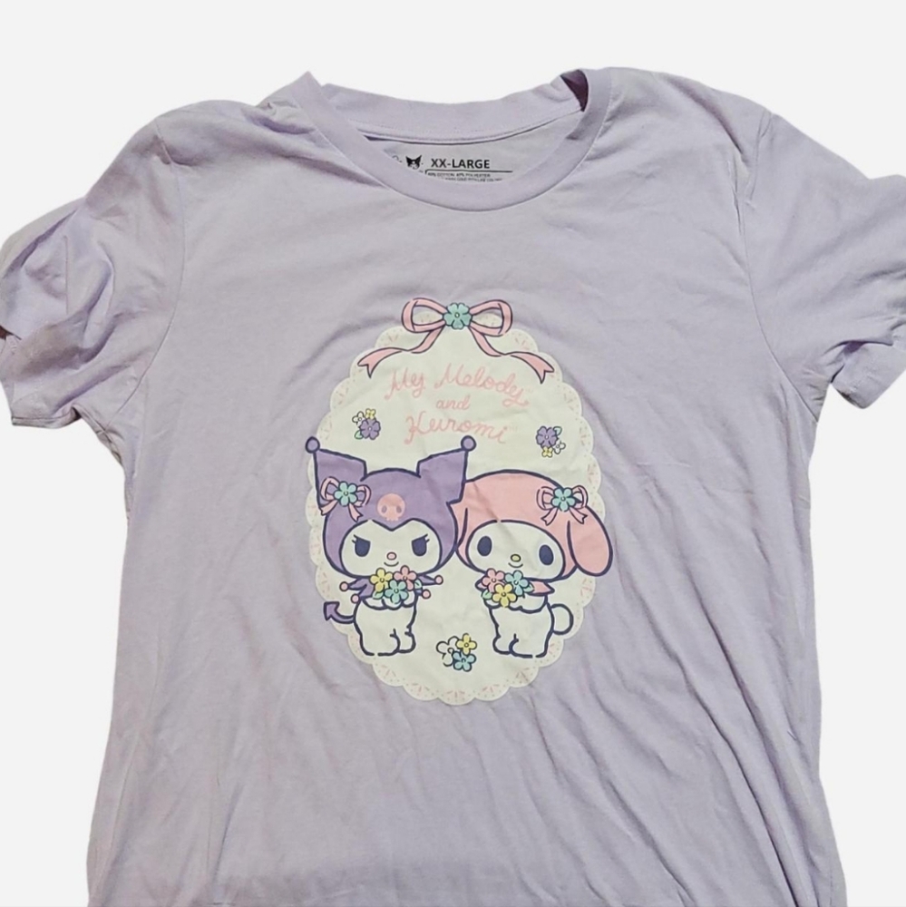 sanrio my melody and kuromi lavender t shirt